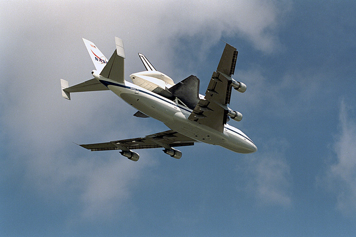 Space History Photo: Endeavour on Shuttle Carrier Aircraft